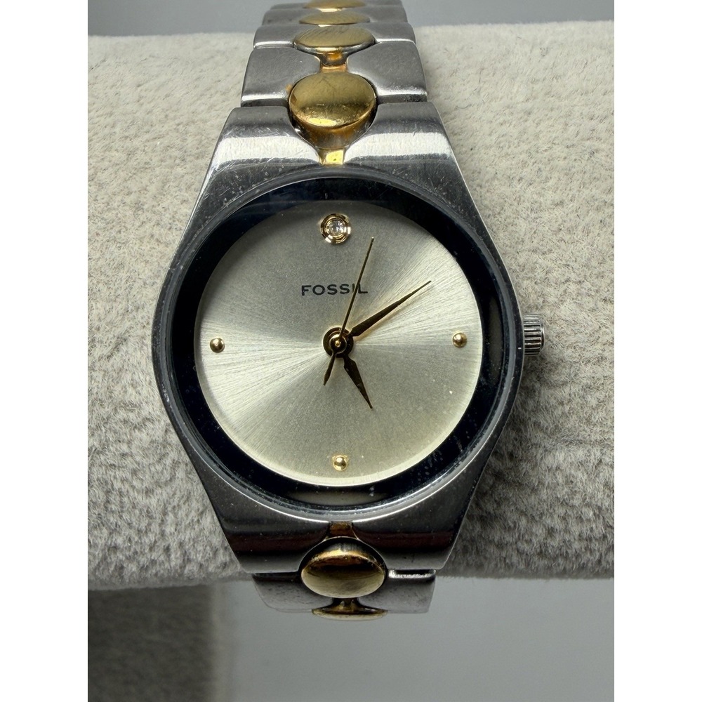 Fossil PR-5153 New Battery Ladies Watch 25MM 6.75" Two Tone